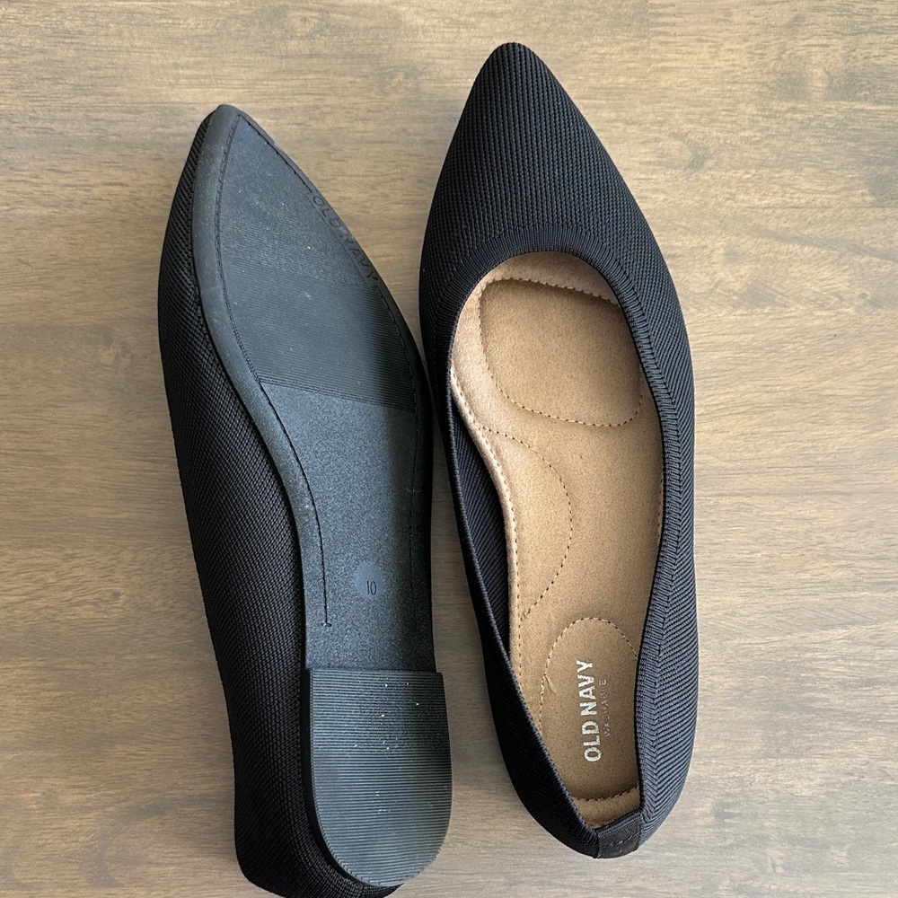 Old Navy Women's Black Textured Flats